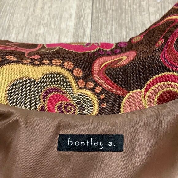 Womens Bentley A. Retro Floral Quarter Trench Vintage Button Up‎ Jacket - Picture 4 of 8
